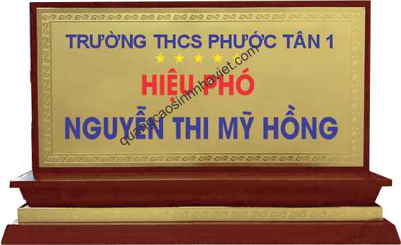 Biển chức danh Phó hiệu Trưởng tại trường, THCS Phước Tân 1, Biên Hòa, Đồng Nai